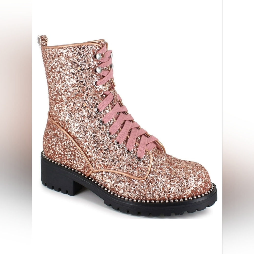 Portland Boot Company Women's Glitter Lace Up Boot Size 8 - NWTs